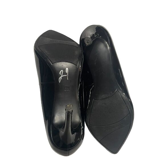 Marc Fisher‎ Womens Black Leather Pointed Toe Slip On Pump Heels Darren Size 6.5 - Picture 5 of 9